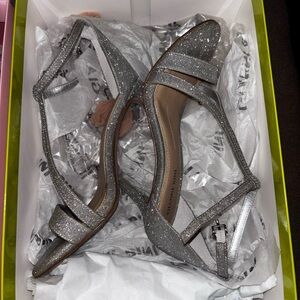 Gianni Bini Silver Glitter Heels